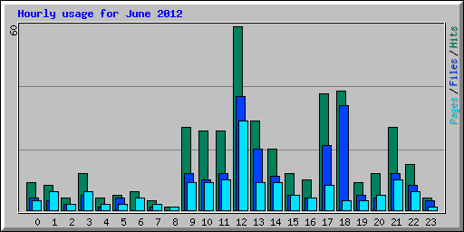 Hourly usage for June 2012