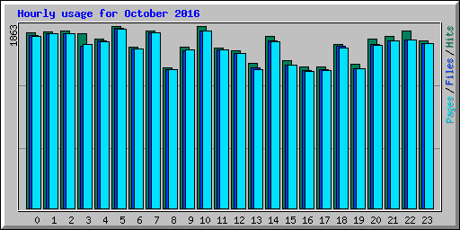 Hourly usage for October 2016