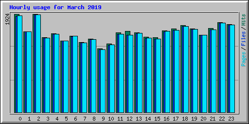 Hourly usage for March 2019