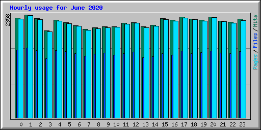 Hourly usage for June 2020