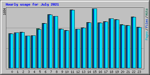 Hourly usage for July 2021