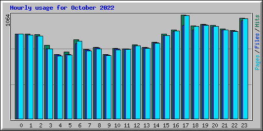 Hourly usage for October 2022