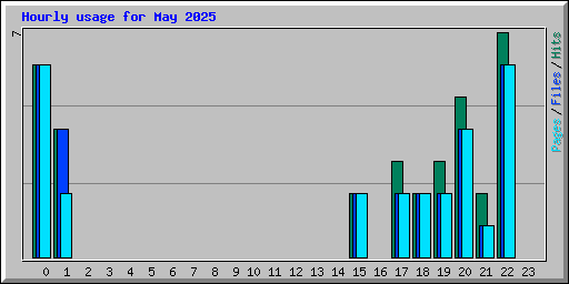 Hourly usage for May 2025
