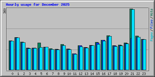 Hourly usage for December 2025